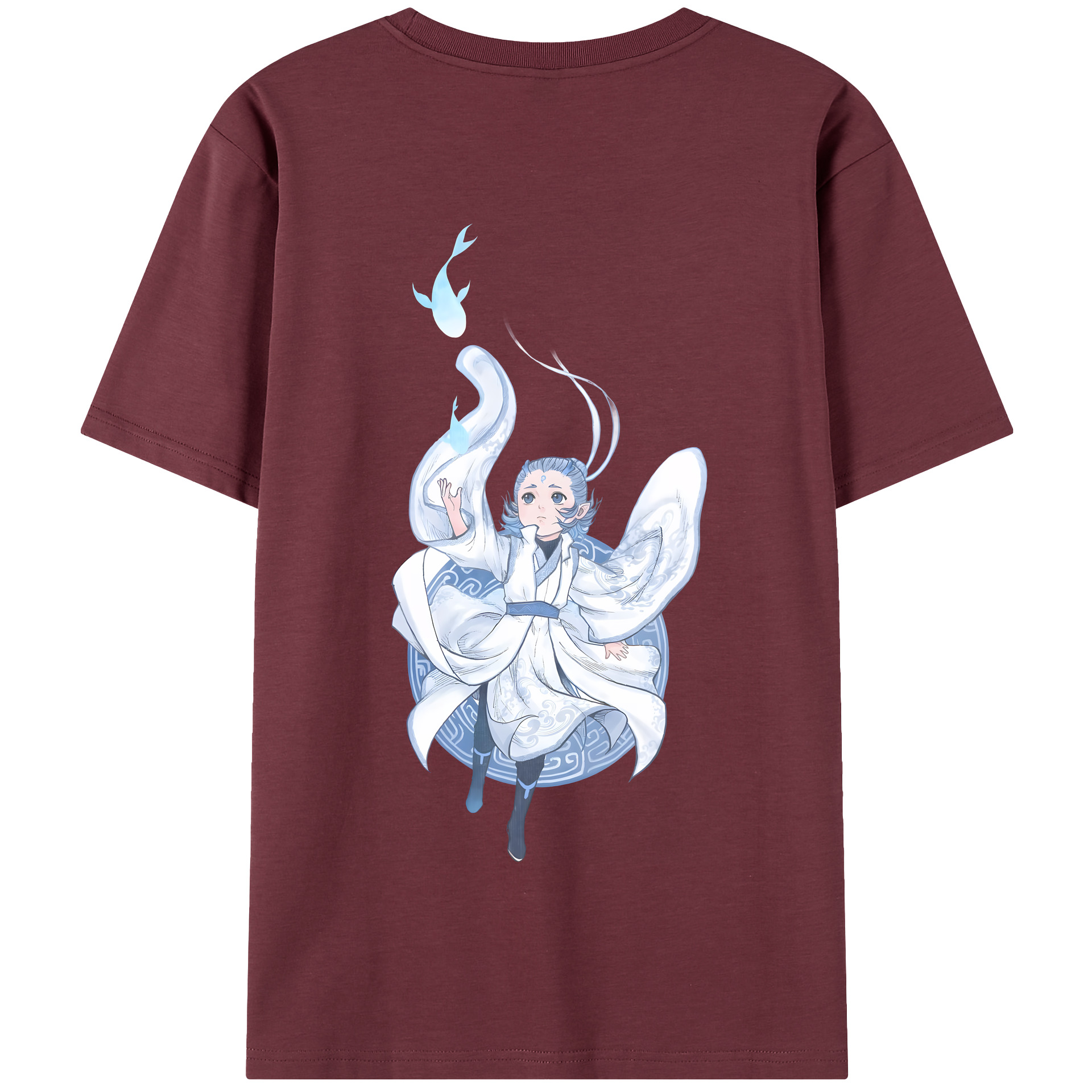 （画像用） Ne Zha 2 ナタ 魔童の大暴れ 綿100％半袖Tシャツ（背面プリント）